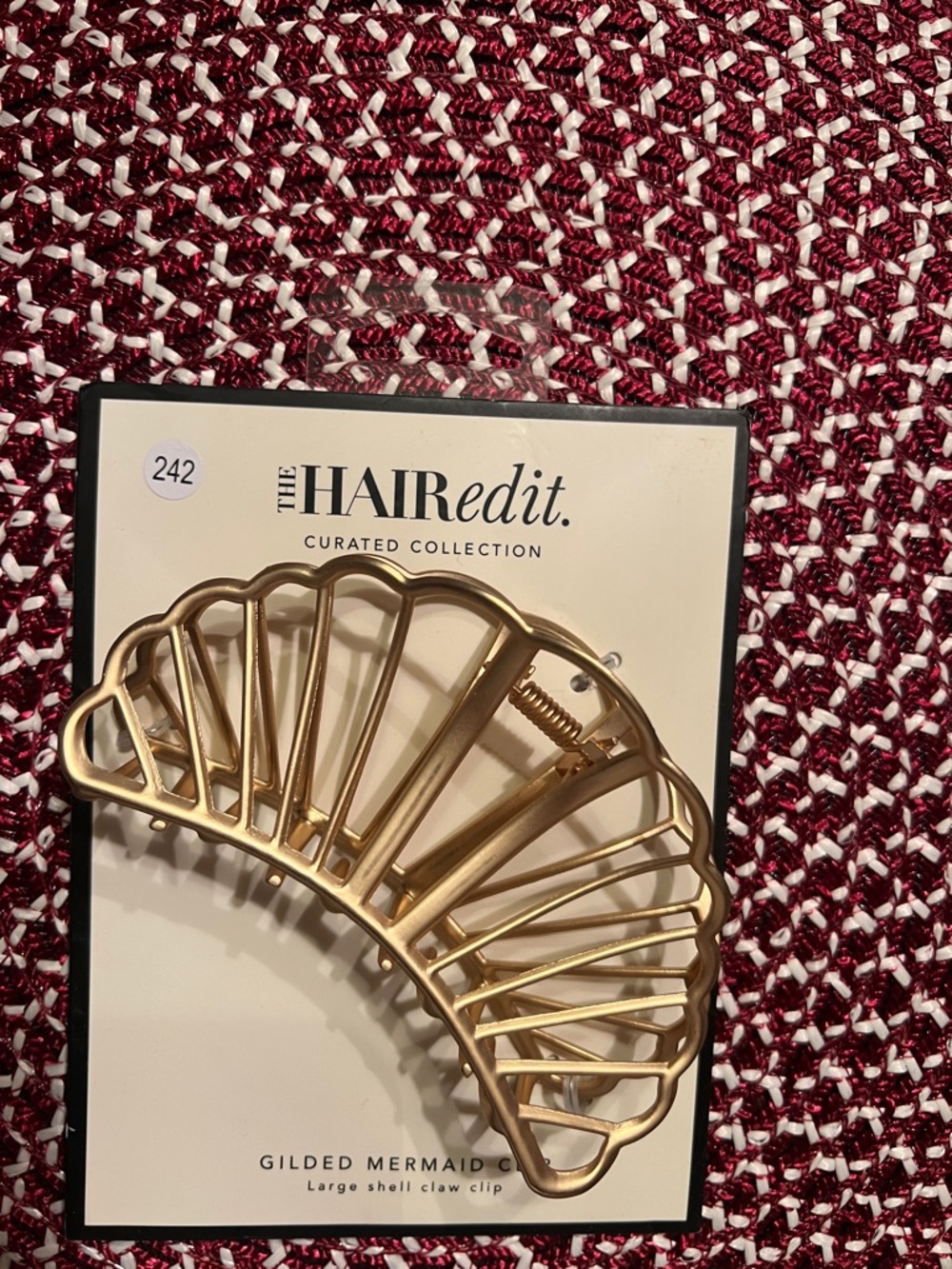 The HAIR edit Curated collection Gilded Mermaid Large Shell Claw Clip - Gold